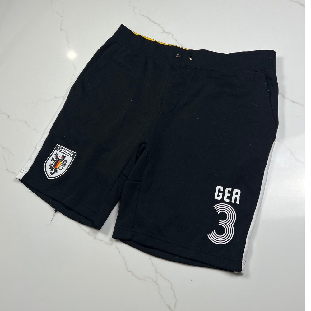 Polo Ralph Lauren Shorts Mens Large Black Germany Soccer GER 3 Sweat Shorts